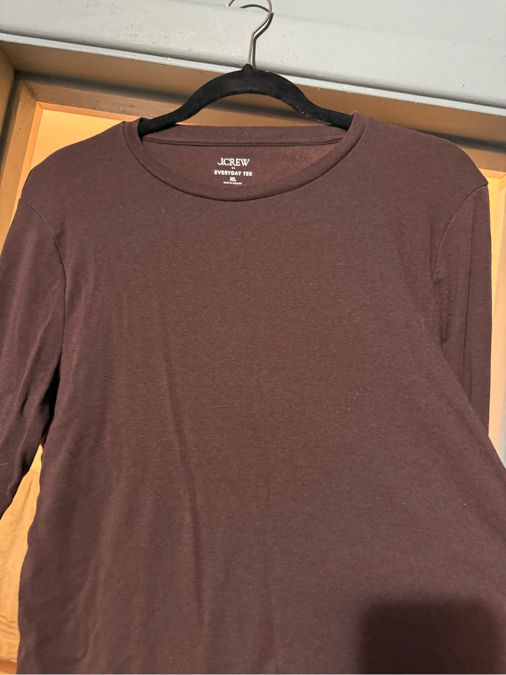 J. Crew Everyday Long Sleeve Tee in Dark Brown
